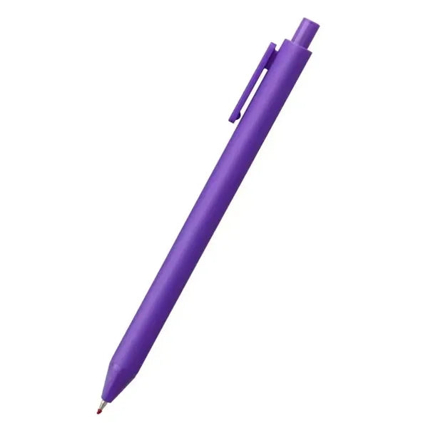 Solid Trim Click Stick Ballpoint Pen with Pocket Clip