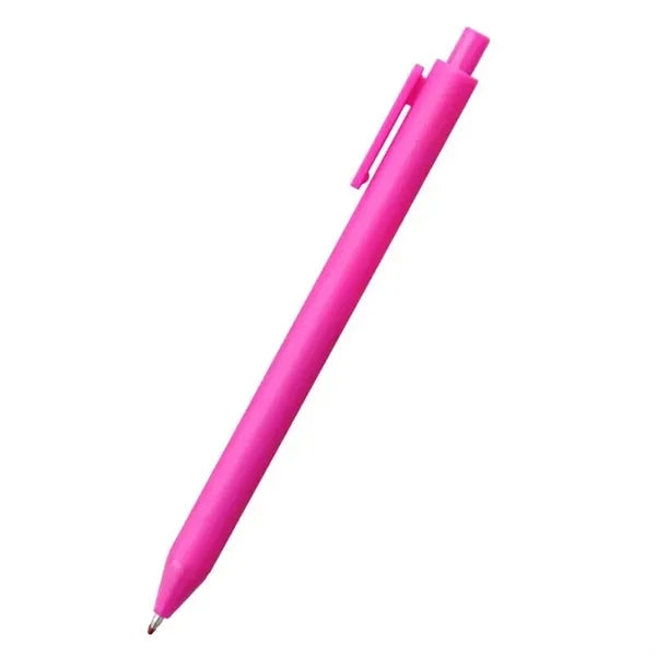 Solid Trim Click Stick Ballpoint Pen with Pocket Clip