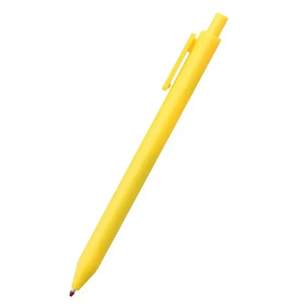 Solid Trim Click Stick Ballpoint Pen with Pocket Clip