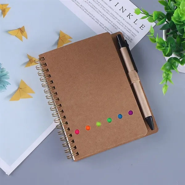 Eco Magnetic Notebook with Sticky Notes & Pen