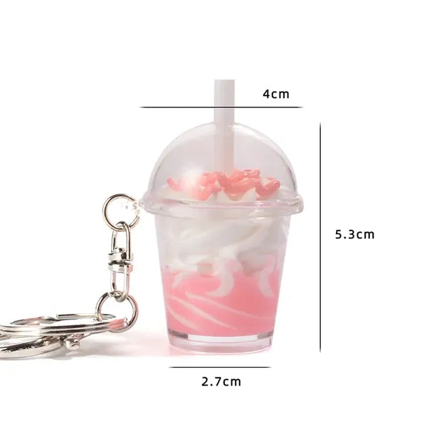 Simulation Milk Tea 3D Keychain