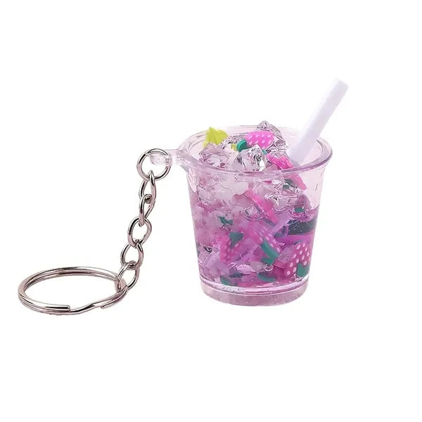 Simulation Milk Tea 3D Keychain