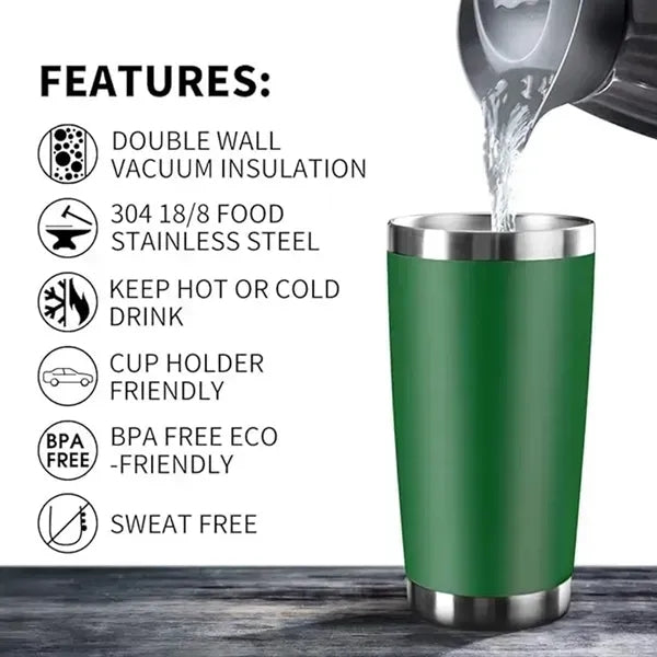 Stainless Steel Beer Mug with Bottle Opener-Keep cold or Hot