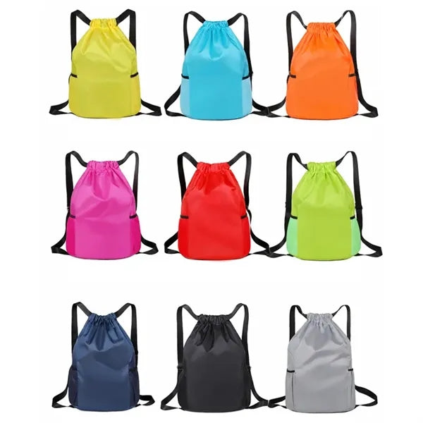 Sports Drawstring Backpack Water Resistant String Bag