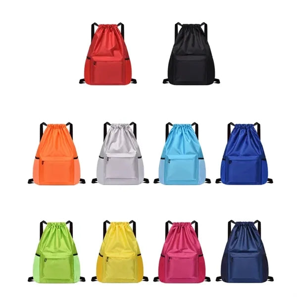 Sports Drawstring Backpack Water Resistant String Bag