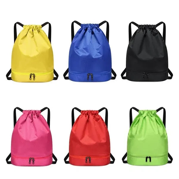 Waterproof Unisex Drawstring Backpack Sports Gym Bag