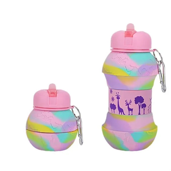 Kids' Collapsible Silicone Earth Water Bottle