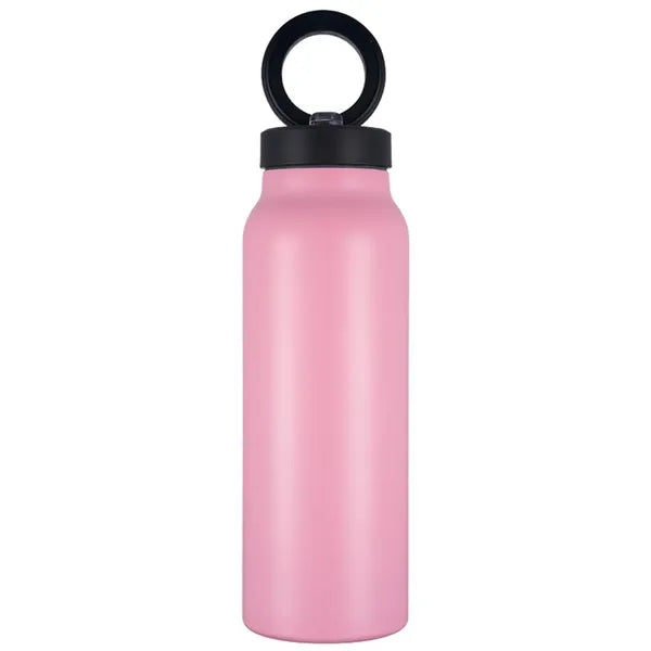 24 oz Vacuum Bottle with Straw Lid & Magnetic Phone Holder