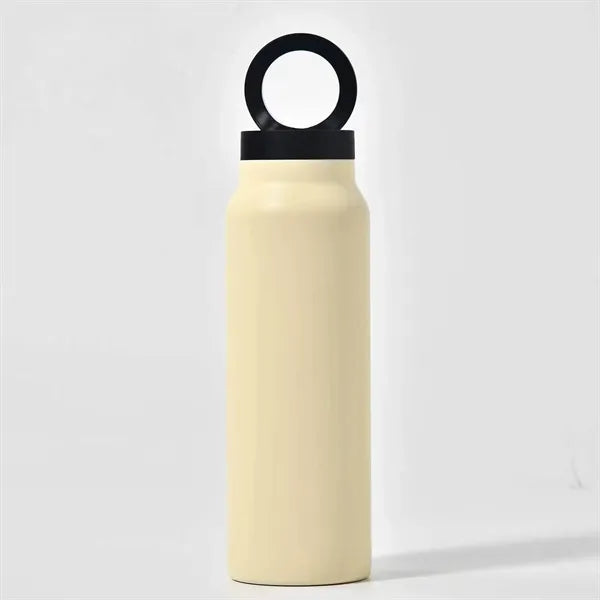24 oz Vacuum Bottle with Straw Lid & Magnetic Phone Holder