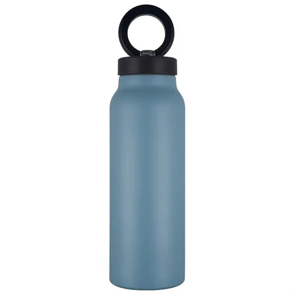 24 oz Vacuum Bottle with Straw Lid & Magnetic Phone Holder