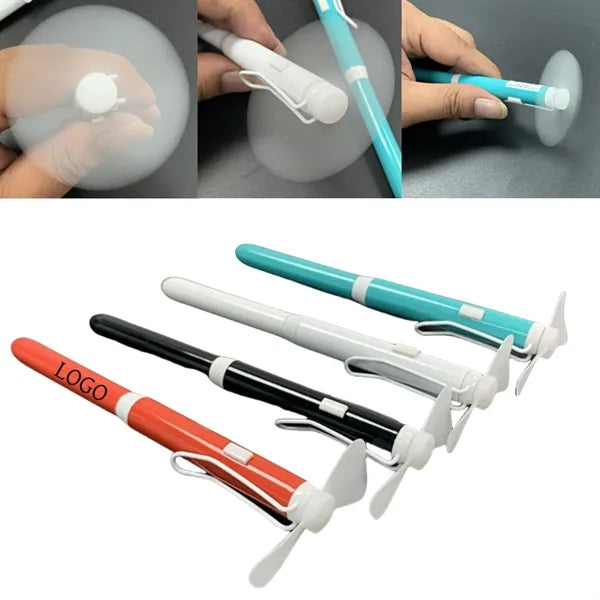 Metal Ballpoint Pen With Handheld Fan