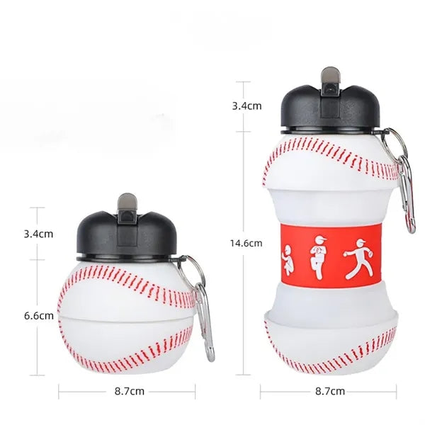 Kids' Collapsible Silicone Ball Shaped Water Bottle