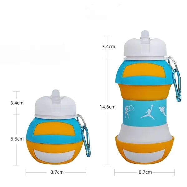 Kids' Collapsible Silicone Ball Shaped Water Bottle