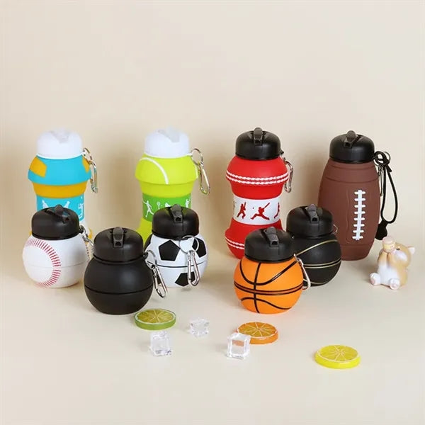 Kids' Collapsible Silicone Ball Shaped Water Bottle