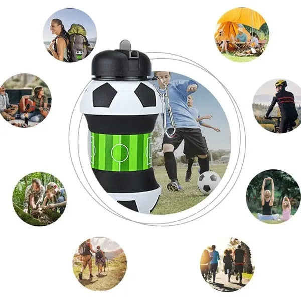 Kids' Collapsible Silicone Ball Shaped Water Bottle