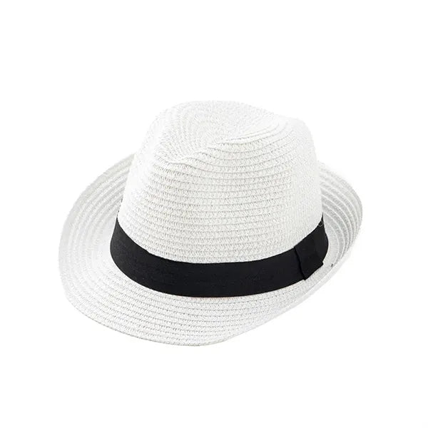 Roll Up Short Brim Straw Panama Hat, Trilby Beach Sun Hat