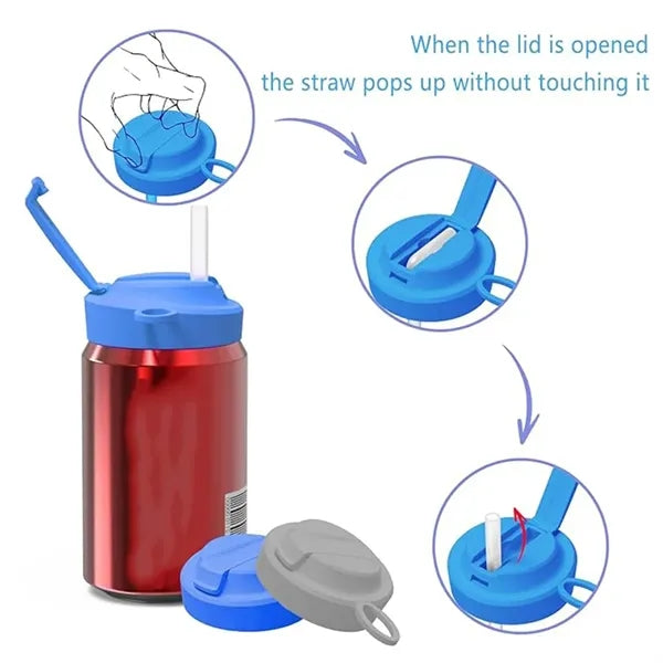 Silicone Soda Can Lids With Straw