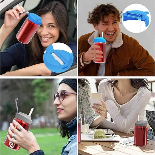Silicone Soda Can Lids With Straw