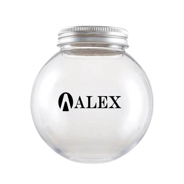 17oz Round Clear Plastic Bottle w/ Lid