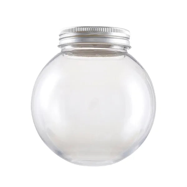17oz Round Clear Plastic Bottle w/ Lid