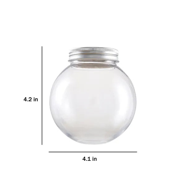 17oz Round Clear Plastic Bottle w/ Lid