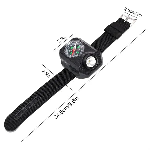Rechargeable Adjustable Wrist Light w/ Compass