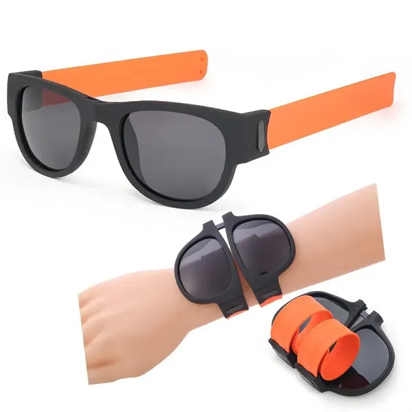 Folding Beach Silicone Bracelet Sunglasses
