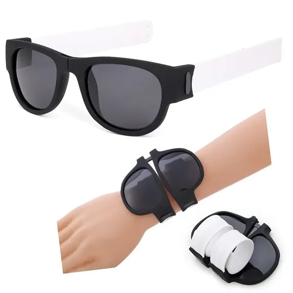 Folding Beach Silicone Bracelet Sunglasses
