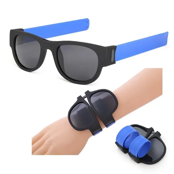 Folding Beach Silicone Bracelet Sunglasses