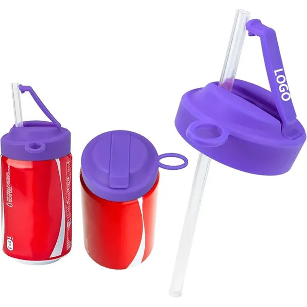 Silicone Soda Can Lids with Straw