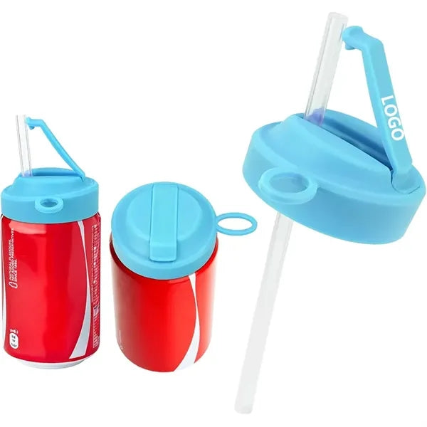 Silicone Soda Can Lids with Straw