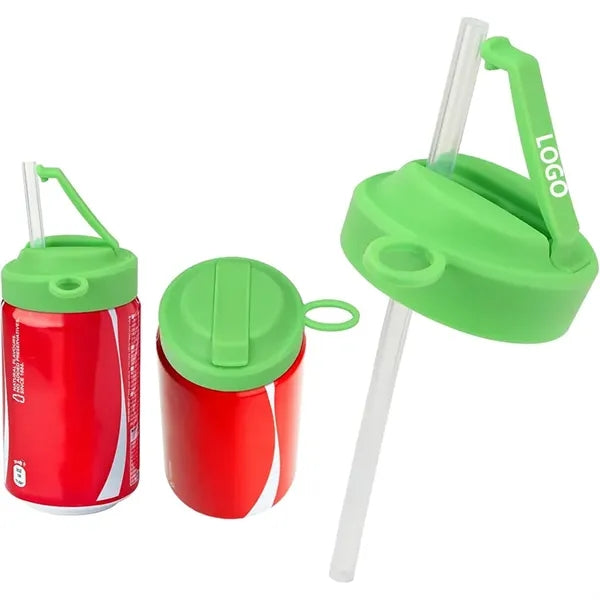 Silicone Soda Can Lids with Straw