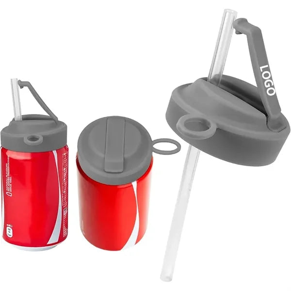 Silicone Soda Can Lids with Straw