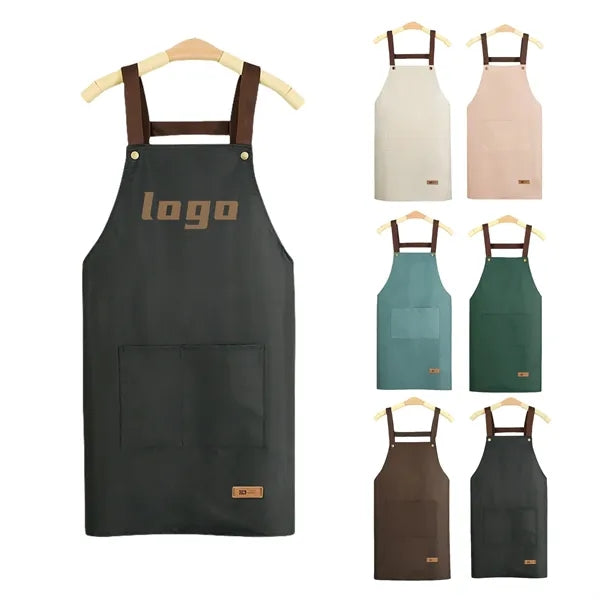 Pocketed Cotton Apron, Adjustable, Daily Use