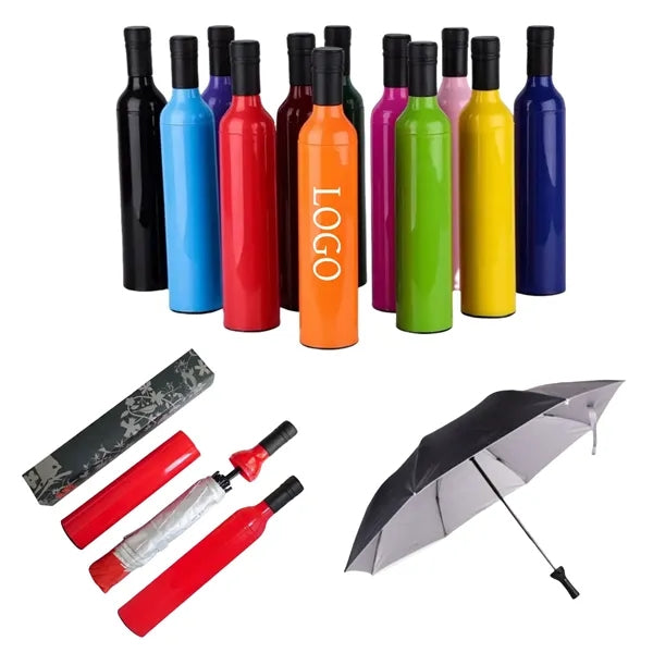 Wine Bottle Umbrella For Sunny And Rainy Days