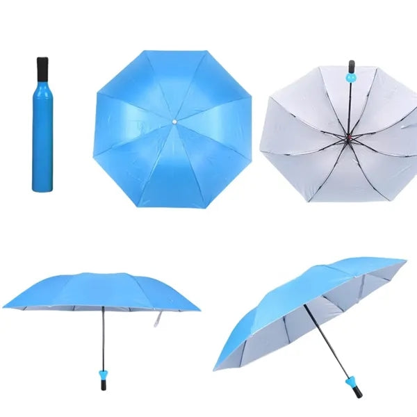 Wine Bottle Umbrella For Sunny And Rainy Days