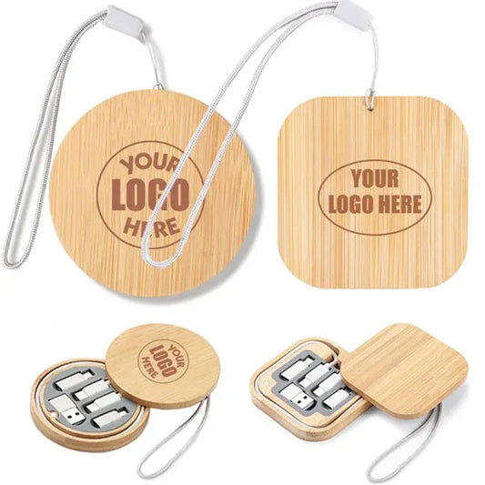 6 in 1 Bamboo Charging Cable Set