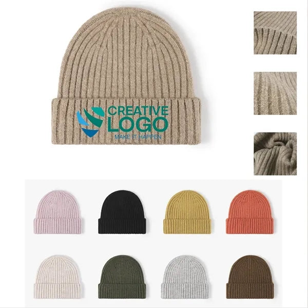 Cuffed Knit Beanie Hat