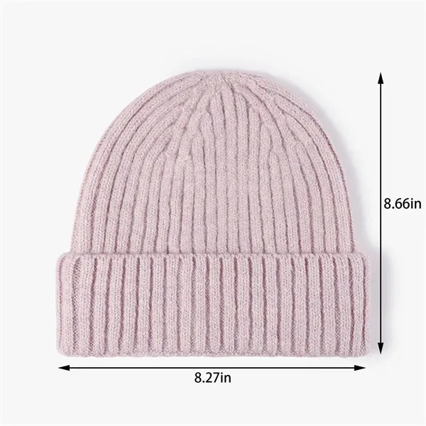 Cuffed Knit Beanie Hat