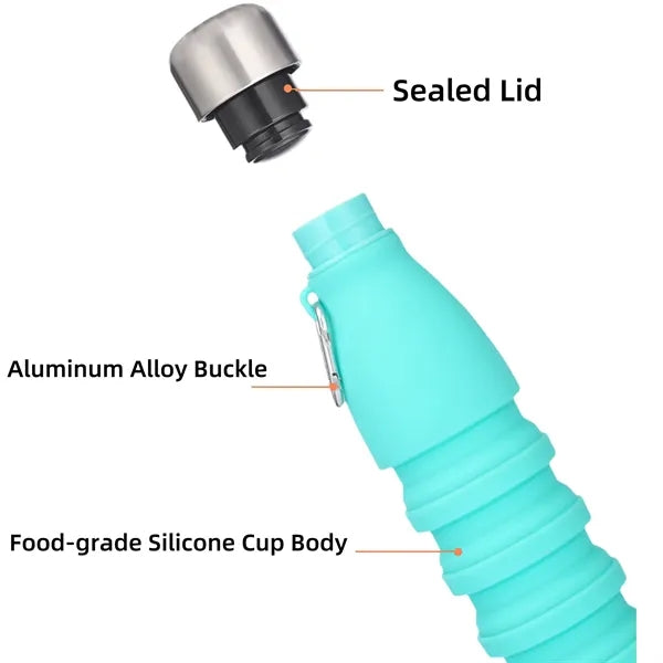 Collapsible Silicone Water Bottle, Outdoor Promo