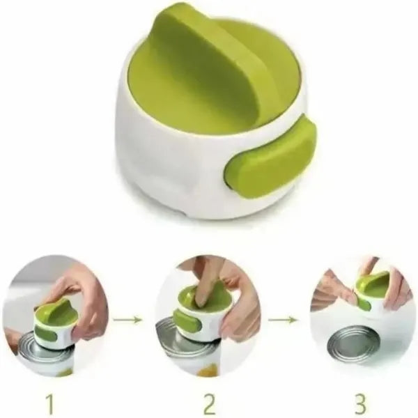 One-key rotating portable kitchen can opener