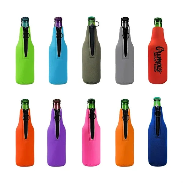 Beer Bottle Insulator Sleeve Different Color Zip-up Jackets