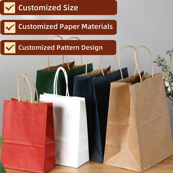 Kraft Paper Shopping Bags, Eco - Friendly, Retail Promo