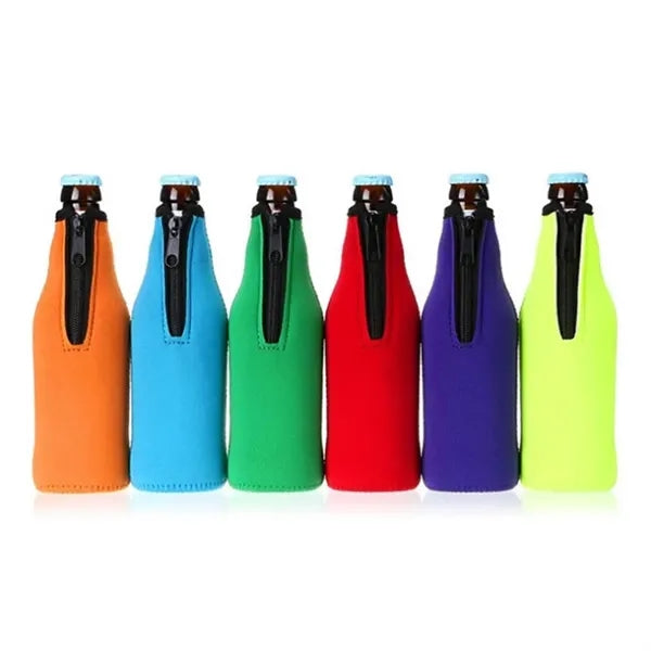 Beer Bottle Insulator Sleeve Different Color Zip-up Jackets