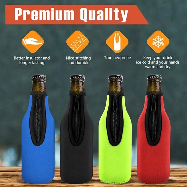 Beer Bottle Insulator Sleeve Different Color Zip-up Jackets