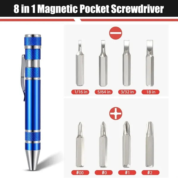 Multitool Handy Tool 8 in 1 Magnetic Pocket Pen Screwdriver