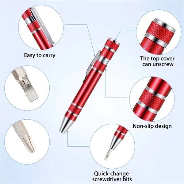 Multitool Handy Tool 8 in 1 Magnetic Pocket Pen Screwdriver