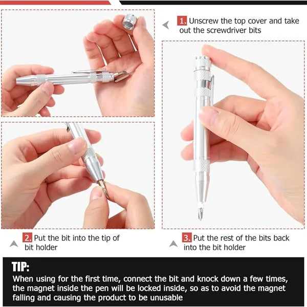 Multitool Handy Tool 8 in 1 Magnetic Pocket Pen Screwdriver