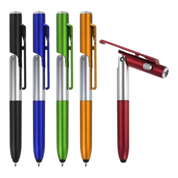 4-in-1 Multi-Function Tech Pen - Stylus, Ballpoint, Flashlig