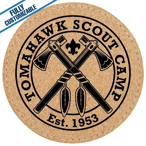 Engraved Leatherette Round Coasters (Single or Set)